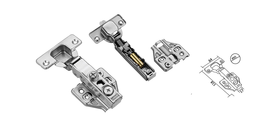 3D Hinge，Hydraulic Concealed Hinge Clip-on Type